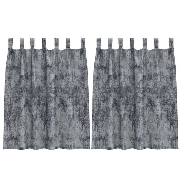 vidaXL Rideaux en velours 2 pcs Gris Argenté 140 x 140 cm Velours