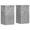 vidaXL Supports pour plantes 2 pcs gris b&eacute;ton bois d'ing&eacute;nierie