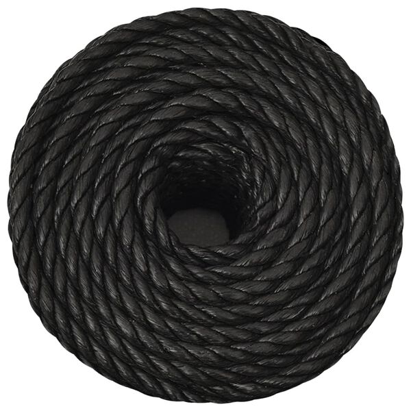 vidaXL Corde de travail Noir 14 mm 50 m polypropyl&egrave;ne
