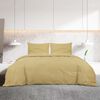 vidaXL Ensemble de housse de couette Taupe 200x200 cm Microfibre