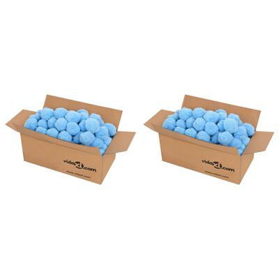 vidaXL Boules anti-bactériennes filtrantes de piscine bleu 1400 g PE