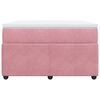 vidaXL Sommier &agrave; lattes de lit avec matelas rose 120x190 cm velours