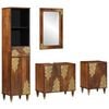 vidaXL Ensemble de Meubles de Salle de Bain 4 pcs Marron miel