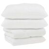 vidaXL Couette avec Oreillers 3 pcs Blanc Microfibre et Plumes D'oie