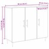 vidaXL Buffet Ch&ecirc;ne noir 90 x 34 x 80 cm Bois d'ing&eacute;nierie
