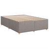 vidaXL Sommier &agrave; lattes de lit avec matelas Taupe 160x200 cm Tissu
