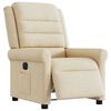 vidaXL Fauteuil inclinable &eacute;lectrique Cr&egrave;me Tissu