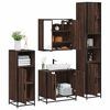 vidaXL Ensemble de meubles de salle de bain 4 pcs ch&ecirc;ne marron