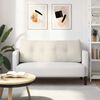 vidaXL Coussin de Dos Cr&egrave;me 120 x 24 x 50 cm Velours