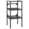 vidaXL Cadre de lavabo de salle de bain Noir 40x38x83 cm Fer