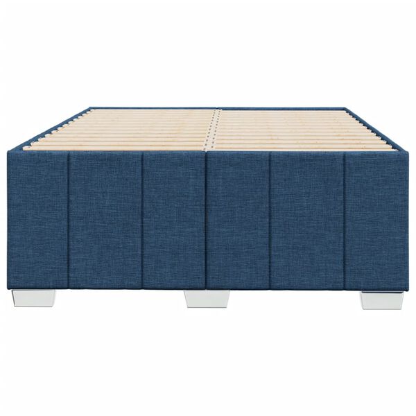 vidaXL Cadre de lit sans matelas bleu 120x200 cm tissu