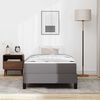 vidaXL Cadre de lit avec matelas Gris 90 x 200 cm tissu