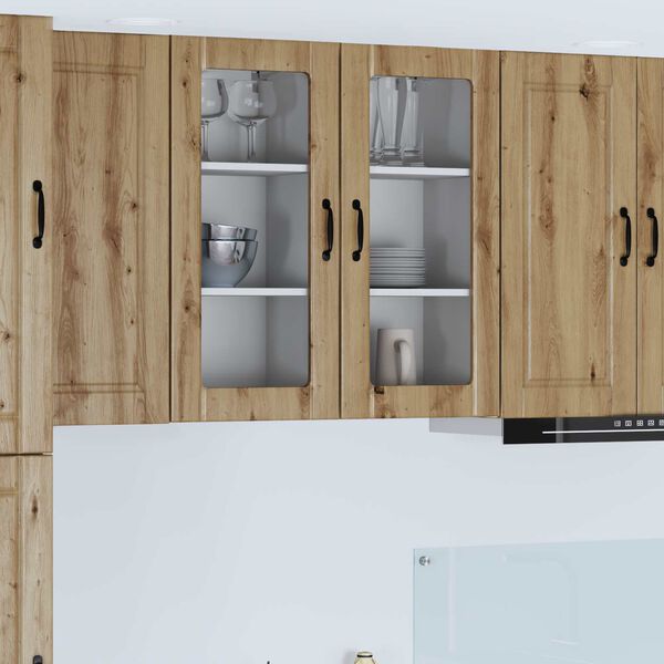 vidaXL Armoire de cuisine 2 pcs Ch&ecirc;ne artisanal 40 x 31 x 80 cm