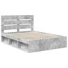 vidaXL Cadre de lit avec t&ecirc;te de lit B&eacute;ton 140 x 190 cm Pin massif