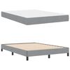 vidaXL Lit &agrave; ressorts avec matelas Gris clair 160 x 200 cm tissu