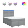 vidaXL Sommier &agrave; lattes de lit avec matelas Gris clair 160x200cm Tissu