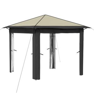 vidaXL Abri de jardin sans paroi 2,6 x 2,6 m Cr&egrave;me et Anthracite