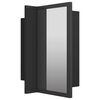 vidaXL Armoire &agrave; miroir de bain &agrave; LED Gris brillant Acrylique