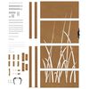 vidaXL Portail de jardin 100x200 cm acier corten conception d'herbe