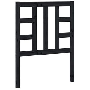 vidaXL T&ecirc;te de lit Noir 81x4x100 cm Bois massif de pin