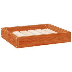 vidaXL Lit pour Chien Cire marron 51,5 x 44 x 9 cm Bois de Pin Massif