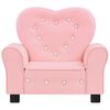 vidaXL Canap&eacute; pour enfants Rose Similicuir