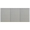 vidaXL Panneaux &agrave; chevilles muraux 3 pcs 40x58 cm Acier