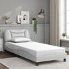 vidaXL Cadre de lit avec LED sans matelas Hvar blanc 90x200 cm