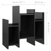 vidaXL Armoire lat&eacute;rale Noir brillant 60x26x60 cm Agglom&eacute;r&eacute;