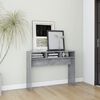 vidaXL Table console gris b&eacute;ton 105x30x80 cm bois d'ing&eacute;nierie