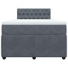 vidaXL Sommier &agrave; lattes de lit et matelas Gris fonc&eacute; 120x200cm Velours