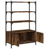 vidaXL Biblioth&egrave;que &agrave; 3 niveaux ch&ecirc;ne fum&eacute; 70x30x109,5 cm