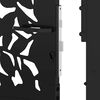 vidaXL Portail de jardin noir 100x175 cm en acier avec motif feuille