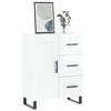 vidaXL Buffet Blanc brillant 69,5x34x90 cm Bois d'ing&eacute;nierie