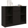 vidaXL Buffet avec tiroir ch&ecirc;ne noir 101x35x76 cm bois d'ing&eacute;nierie