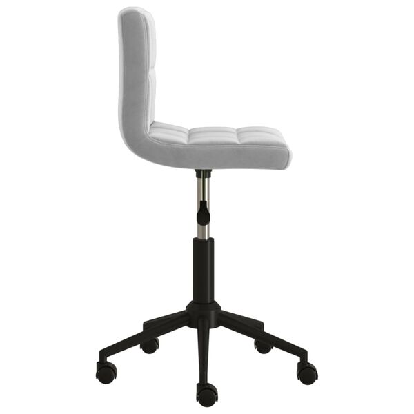 vidaXL Chaise pivotante de salle &agrave; manger Gris clair Velours