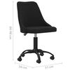 vidaXL Chaises pivotantes &agrave; manger lot de 4 noir tissu
