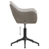 vidaXL Chaise pivotante de bureau Gris clair Velours