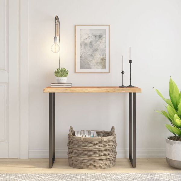 vidaXL Dessus de table 100x40x3,8 cm rectangulaire bois massif acacia