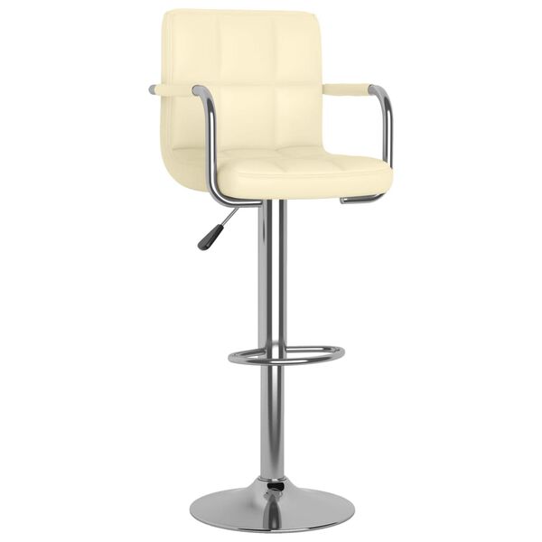 vidaXL Tabouret de bar Cr&egrave;me Similicuir