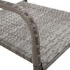 vidaXL Ensemble &agrave; manger de jardin 5 pcs Gris R&eacute;sine tress&eacute;e