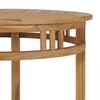 vidaXL Table de bar Ø 80 cm Bois de teck solide