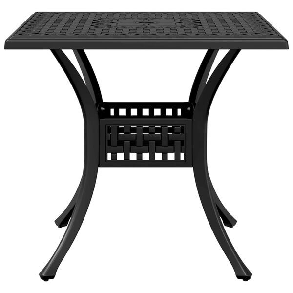vidaXL Ensemble &agrave; manger de jardin 5 pcs noir aluminium coul&eacute;