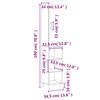 vidaXL Buffet haut Sonoma gris 34,5x34x180 cm Bois d'ing&eacute;nierie