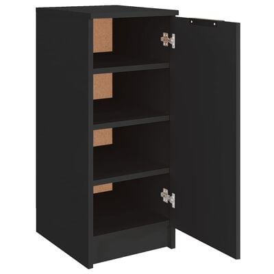 vidaXL Armoire à chaussures noir 30x35x70 cm bois d'ingénierie