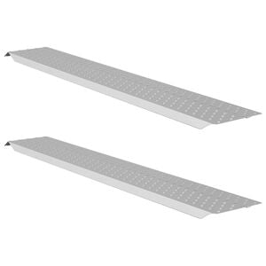 vidaXL Rampe de chargement 200 kg Argent 200 kg par pi&egrave;ce