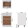 vidaXL Armoire &agrave; tiroirs "Lyon" Blanc 50 x 46 x 81,5 cm Bois d'ing&eacute;nierie