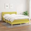vidaXL Sommier &agrave; lattes de lit avec matelas Vert 140x200 cm Tissu