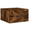 vidaXL Tables de chevet murales 2 pcs ch&ecirc;ne fum&eacute; 35x35x20 cm