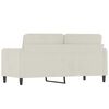 vidaXL Canap&eacute; &agrave; 2 places Cr&egrave;me 140 cm Velours